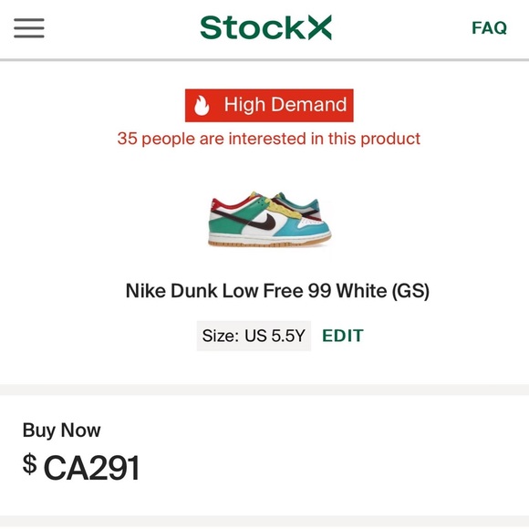 Nike Dunk Low Free 99s - Picture 5 of 5